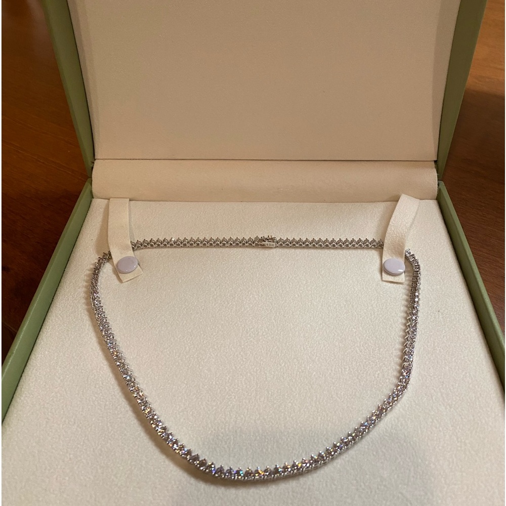 Judith Ripka Sterling Collection 16 inch tennis necklace